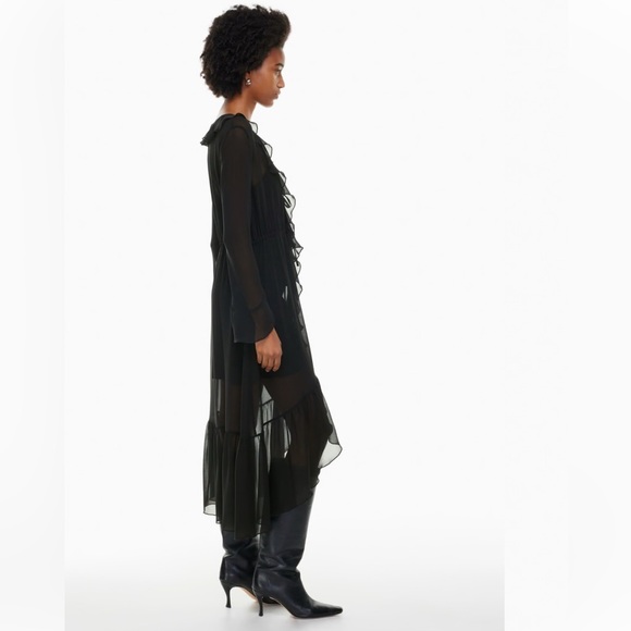 Aritzia Wilfred Sheer Black Dresss - Picture 3 of 5